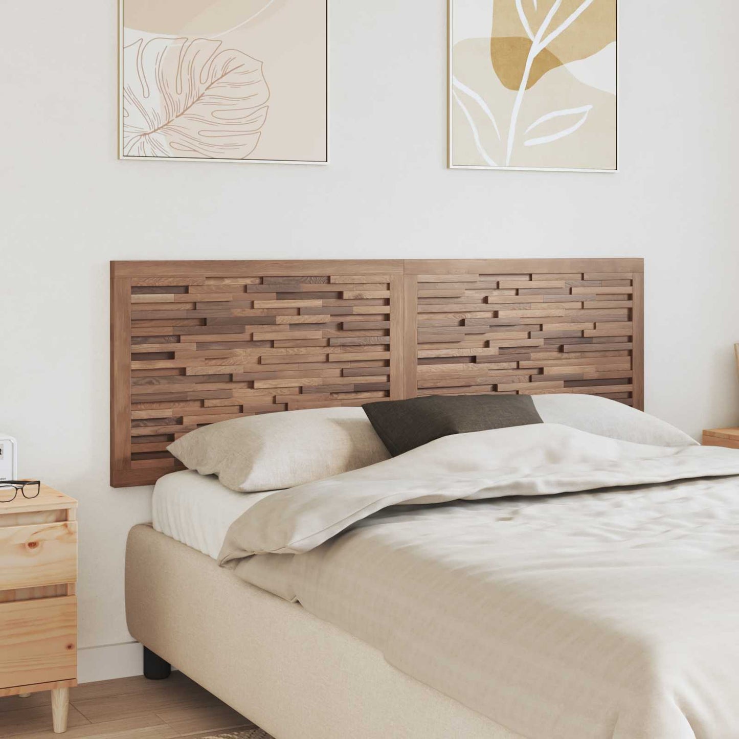 Headboard Natural Solid Teak Wood