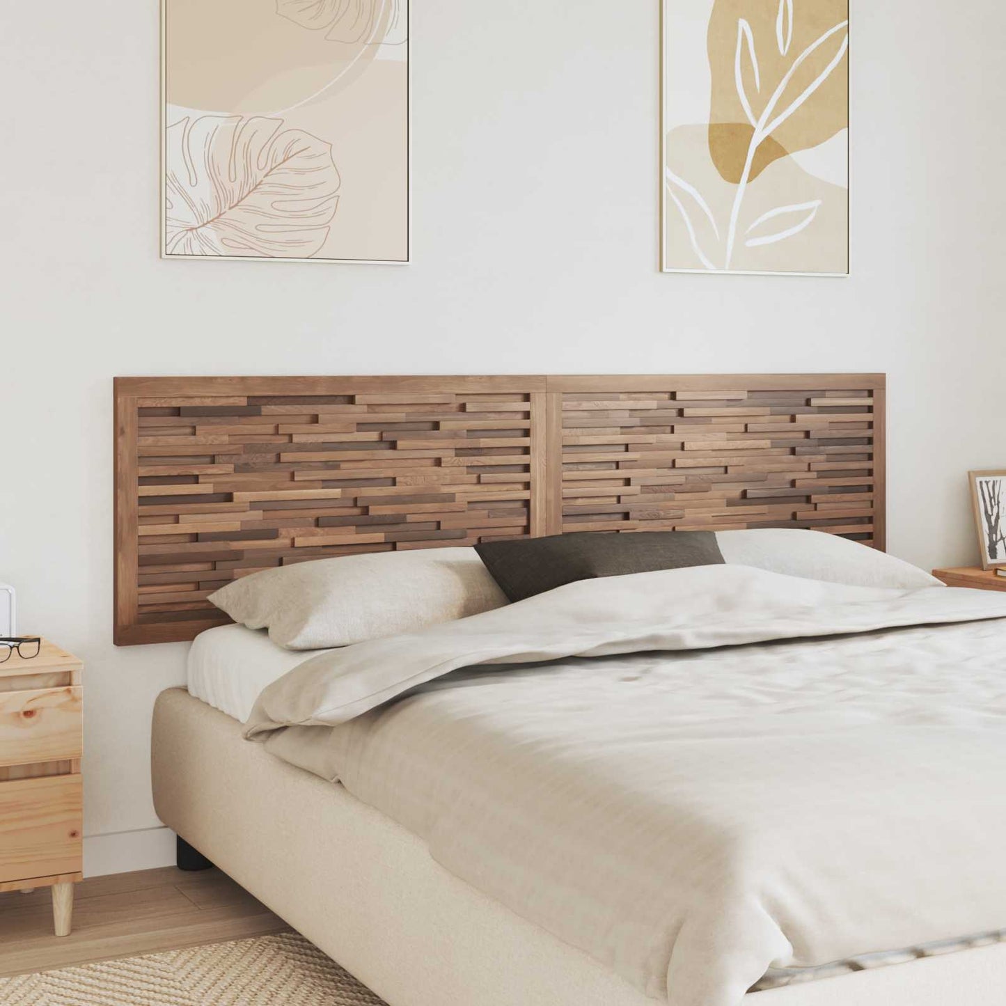 Headboard Natural Solid Teak Wood