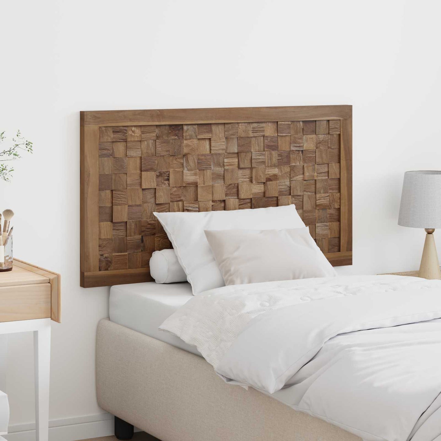 Bed Headboard Natural Solid Teak Wood