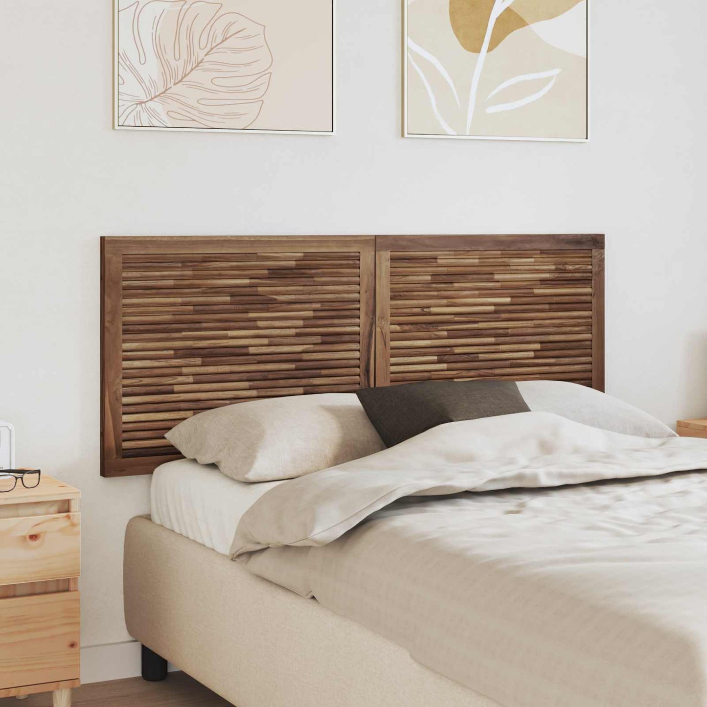Headboard Natural Solid Teak Wood