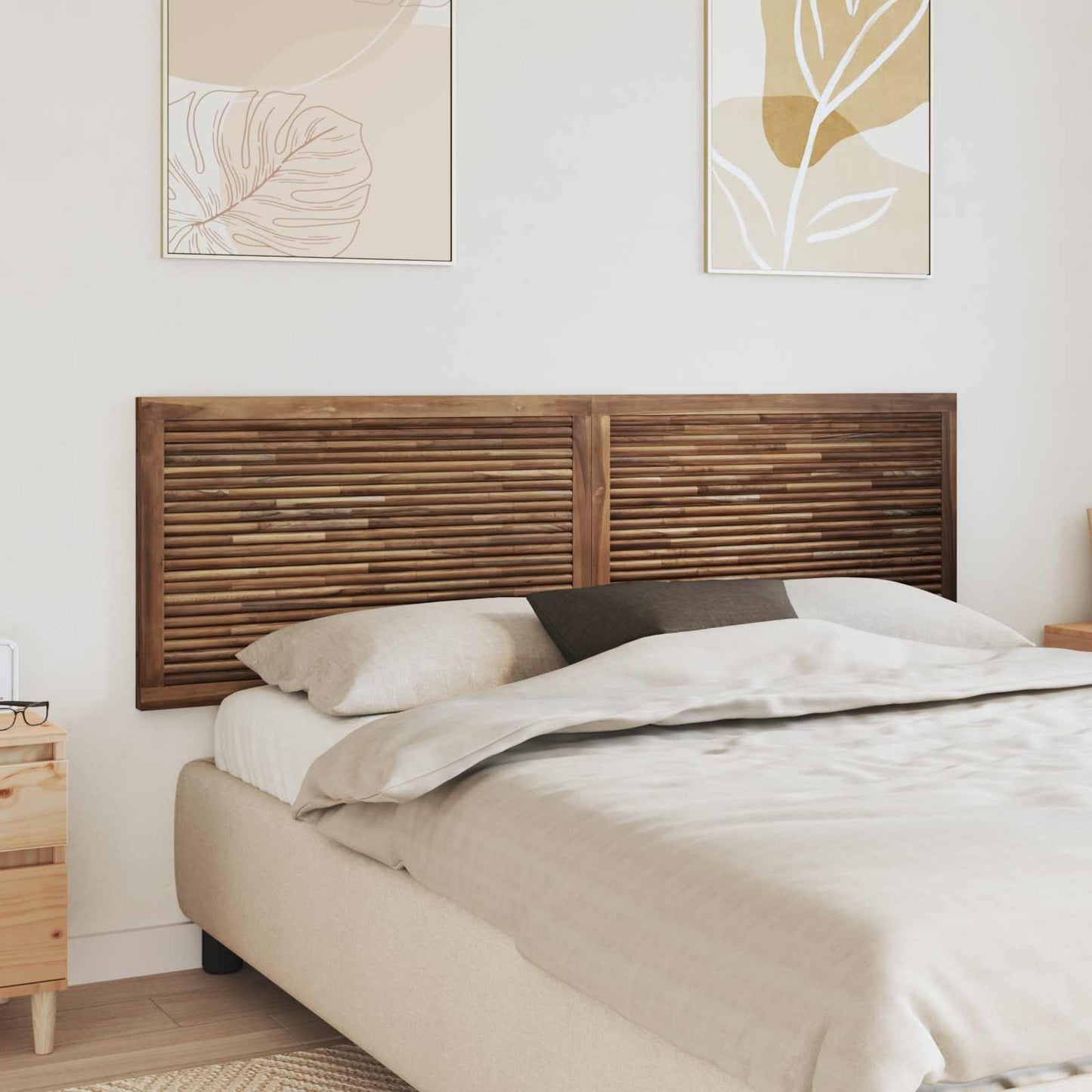 Headboard Natural Solid Teak Wood