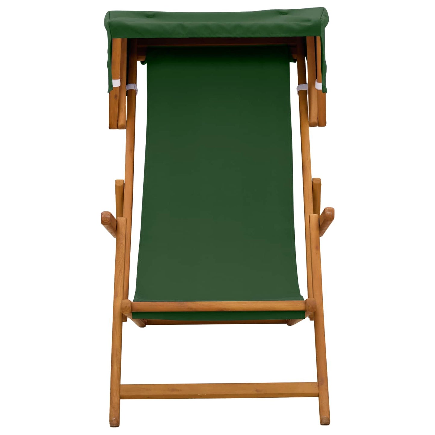 Deck Chair 3 Position Solid Eucalyptus Wood Green