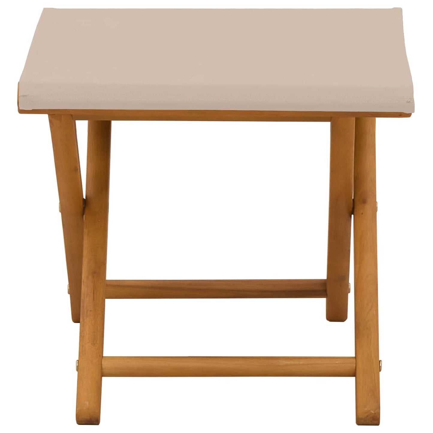 Deck Chair 2 pcs Solid Eucalyptus Wood Beige