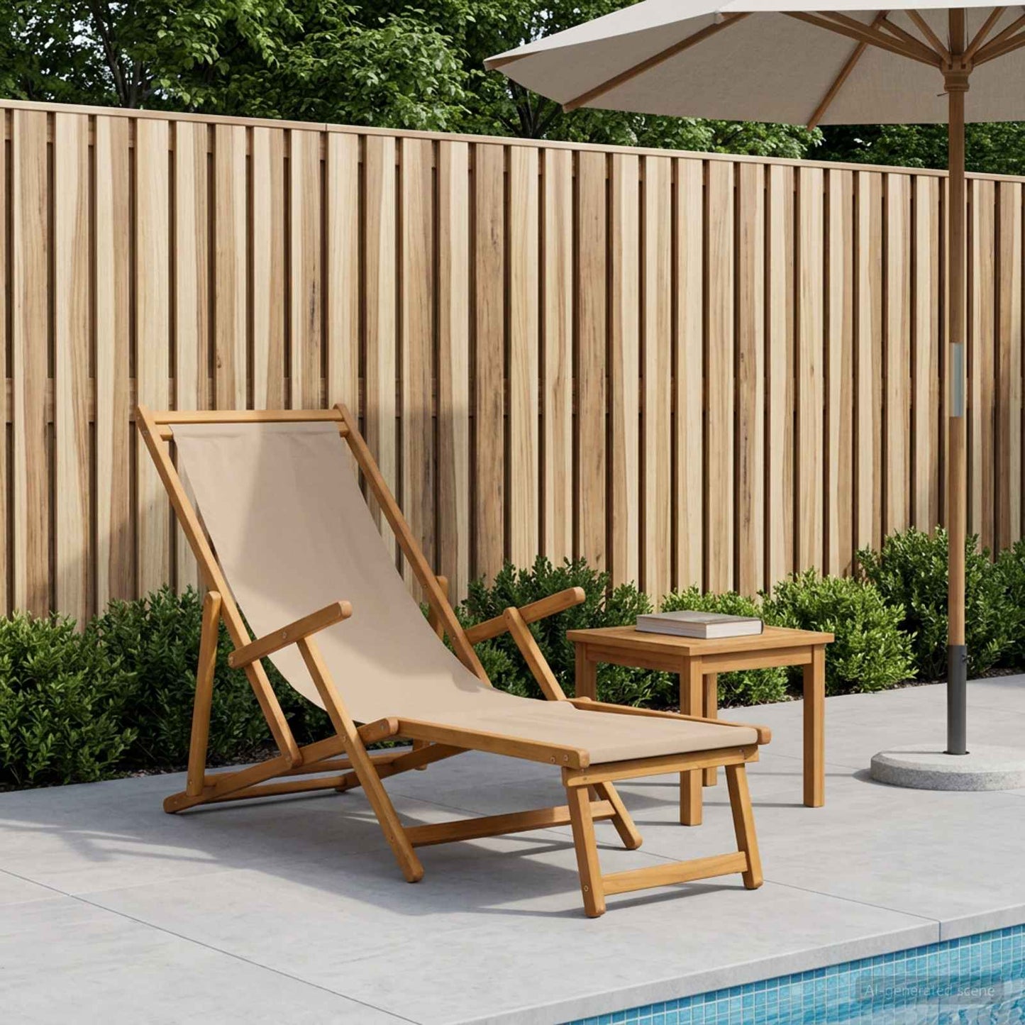 Folding Sun Lounger 3 Position Solid Eucalyptus Wood Taupe
