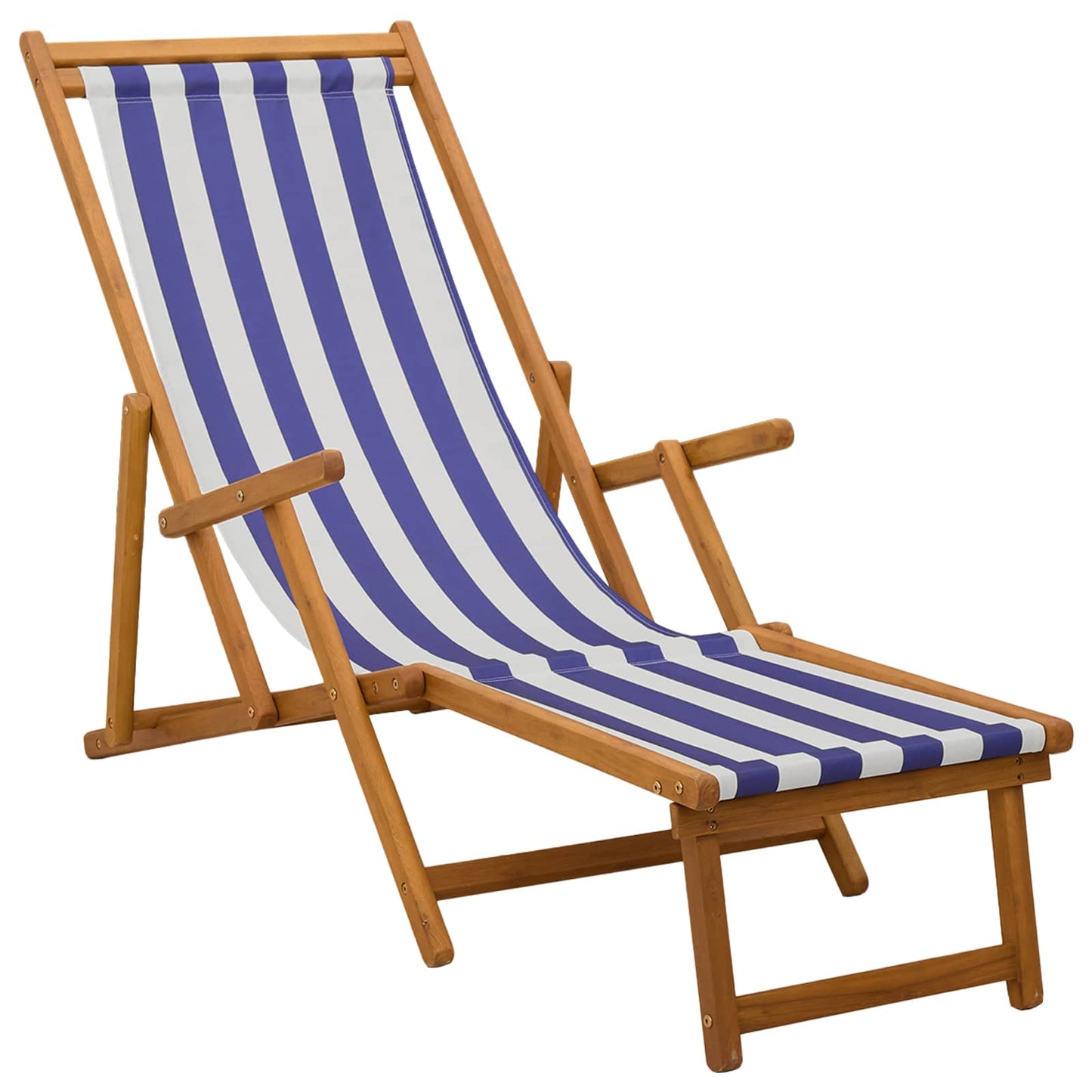 Folding Sun Lounger 3 Position Solid Eucalyptus Wood