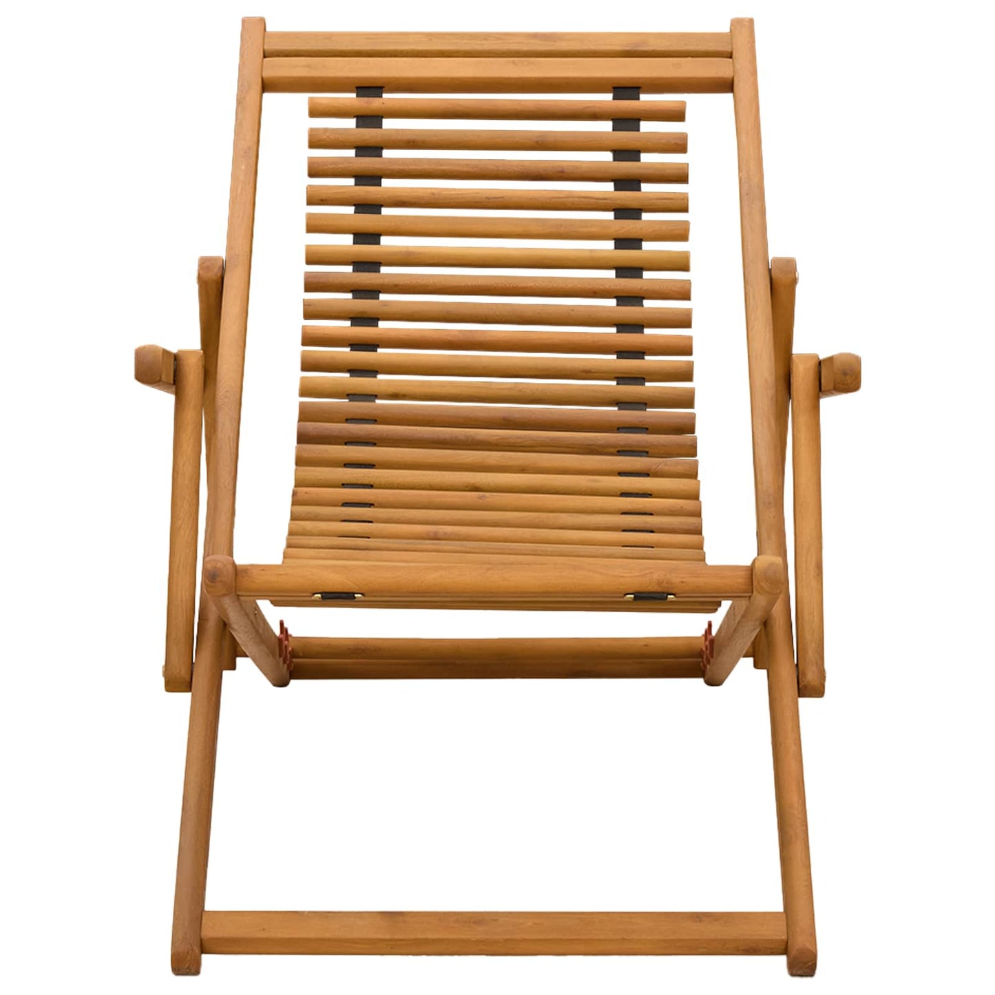 Deck Chair 3 Position Solid Eucalyptus Wood Natural