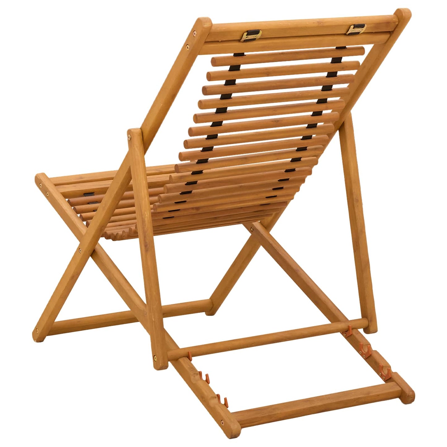 Deck Chair 3 Position Solid Eucalyptus Wood Natural