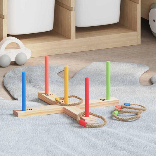 Ring Toss Game Set Multicolour 41 x 41 x 16 cm Solid Pine Wood