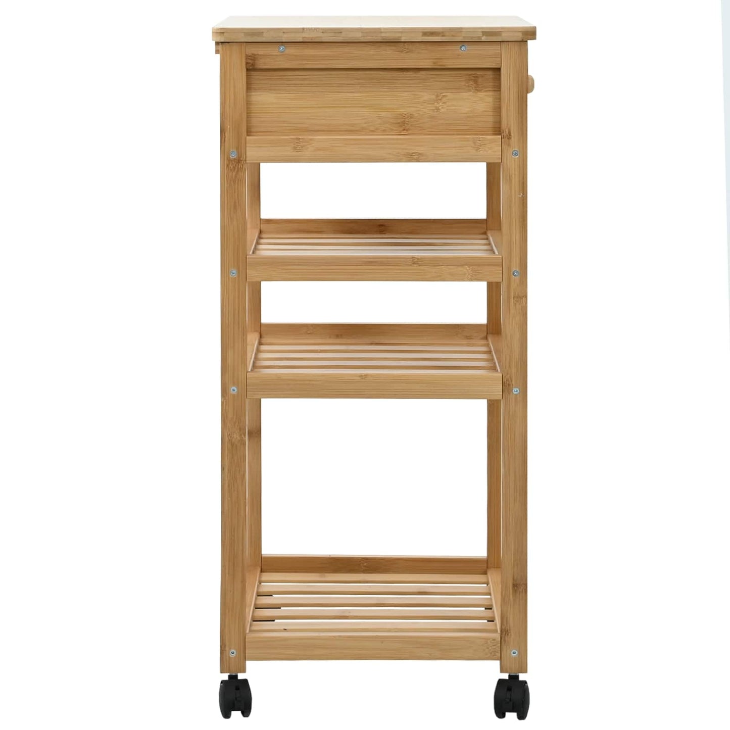 Kitchen Trolley with Wheels Natural 37 x 36 x 80 cm Bamboo