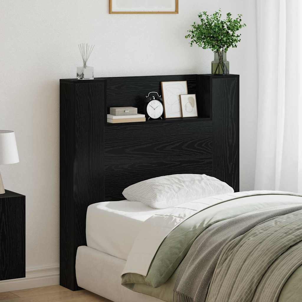 Headboard Black Oak Engineered Wood