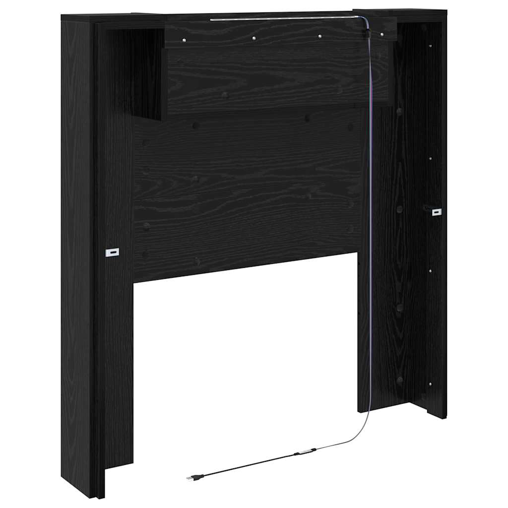 Headboard Black Oak Engineered Wood