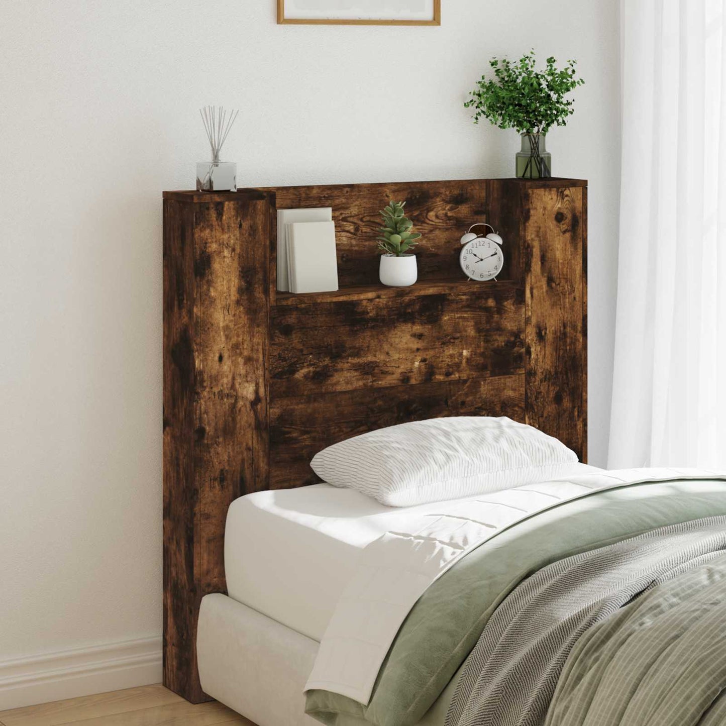 Headboard Smoked Oak Engineered Wood