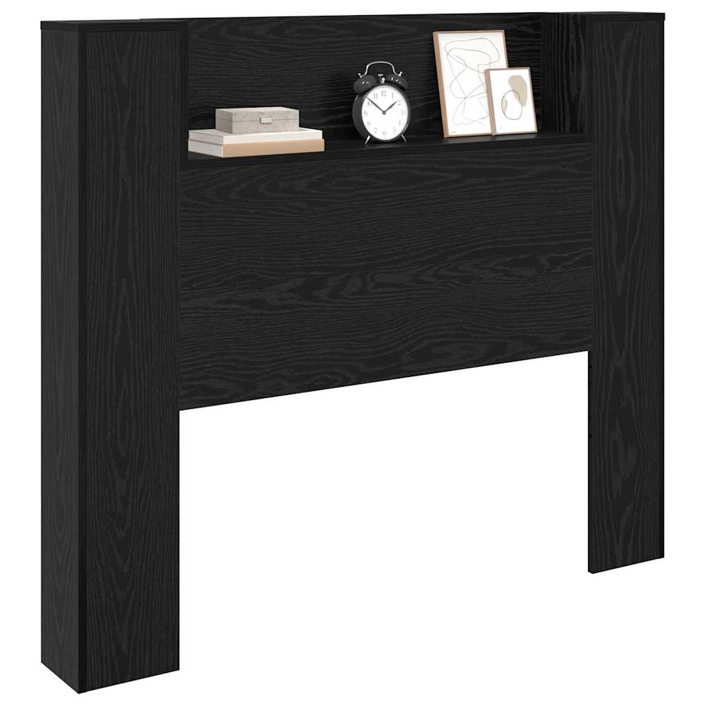 Headboard Black Oak 120 x 15 x 103.5 cm Engineered Wood
