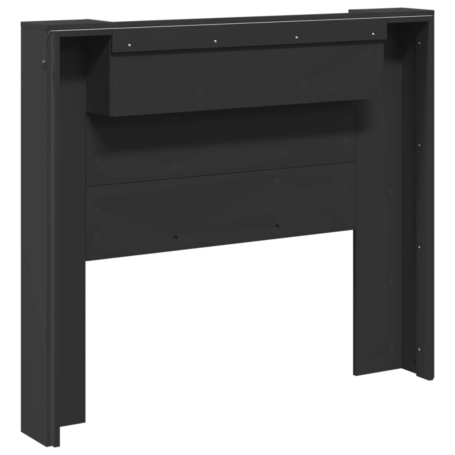 Headboard Black Engineered Wood