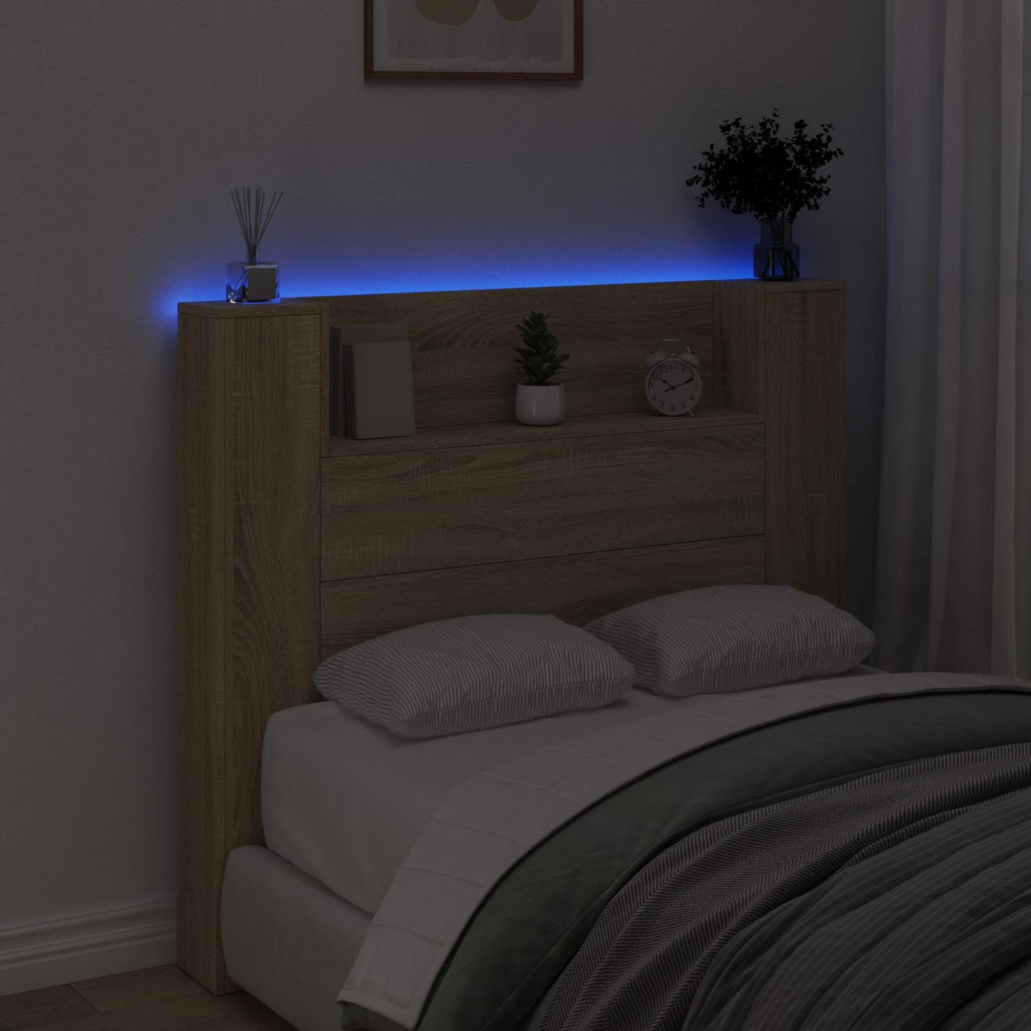Headboard Sonoma Oak Engineered Wood
