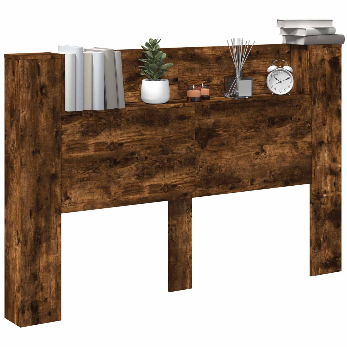 Headboard Smoked Oak 160 x 16.5 x 103.5 cm Engineered Wood