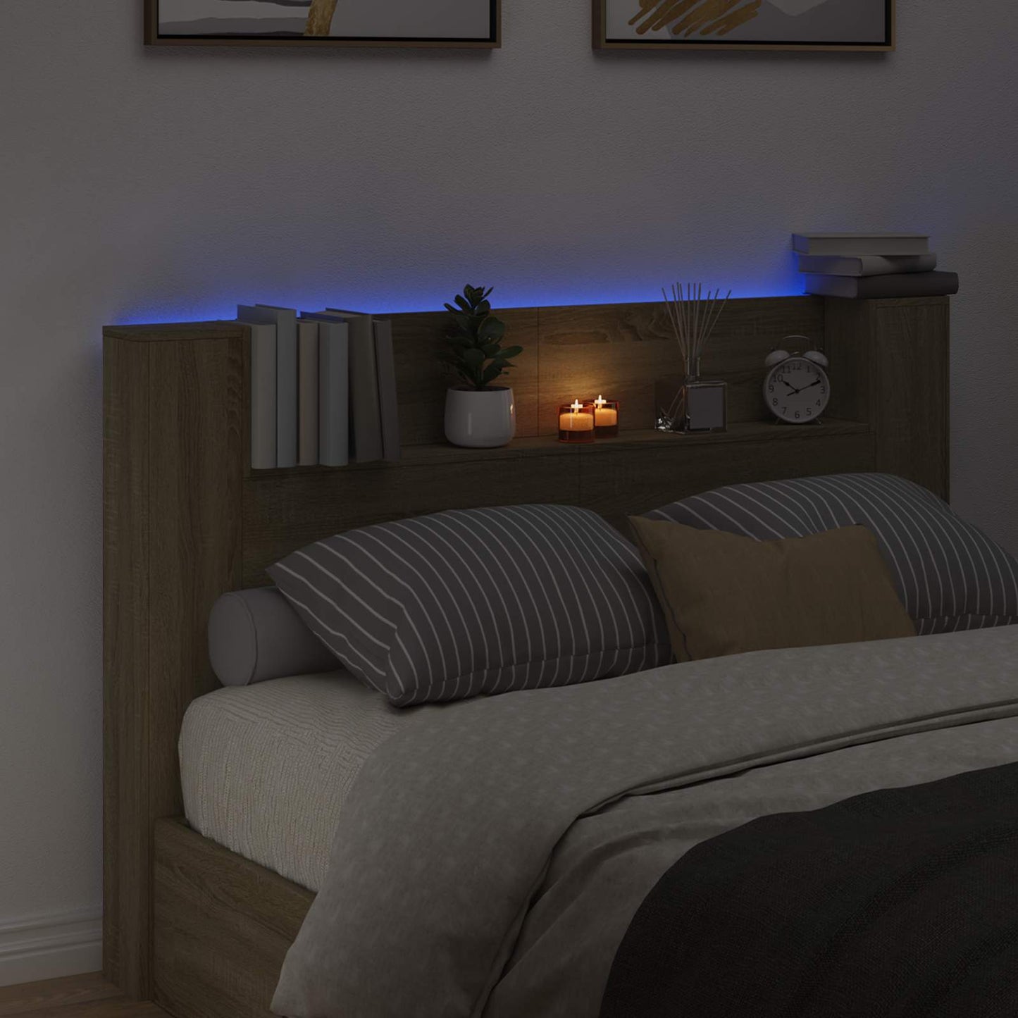 Headboard Sonoma Oak 160 x 16.5 x 103.5 cm Engineered Wood
