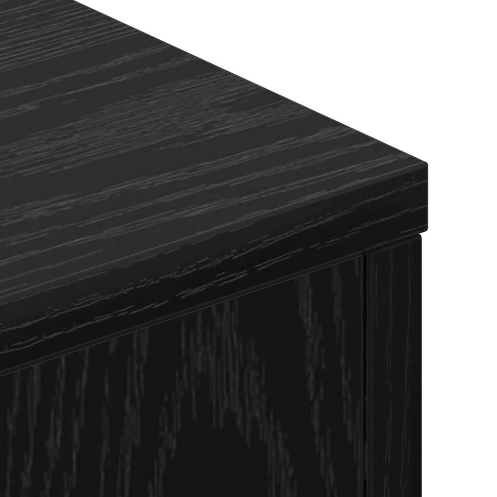 Headboard Black Oak 160 x 17 x 104.5 cm Engineered Wood