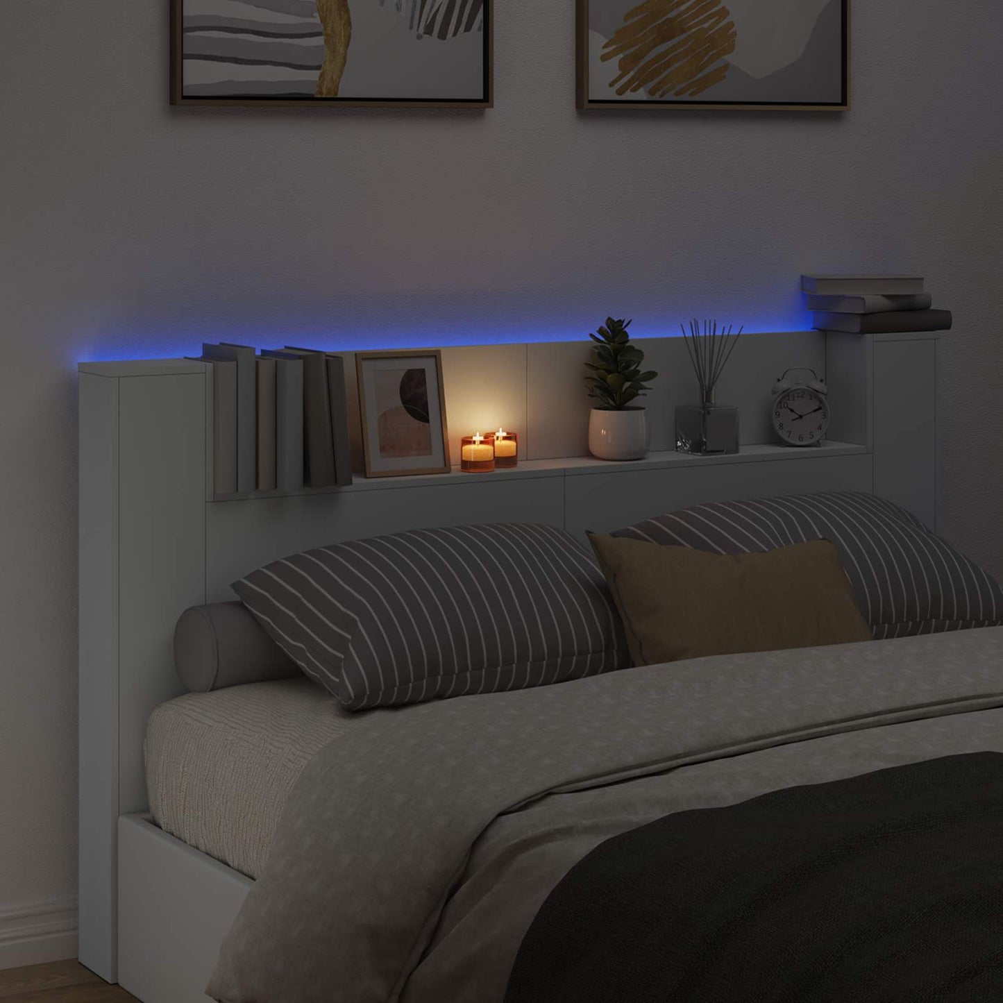 Headboard White Engineered Wood