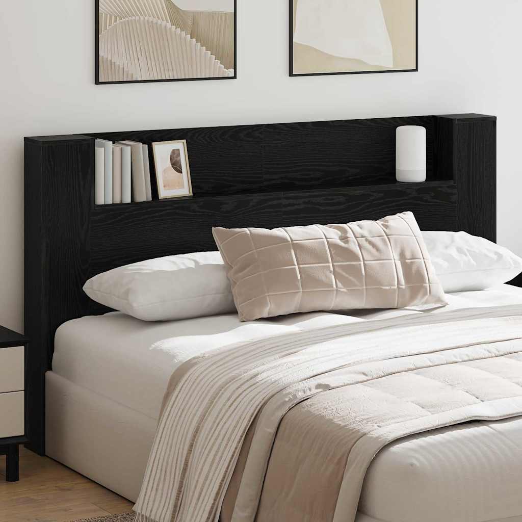 Headboard Black Oak Engineered Wood