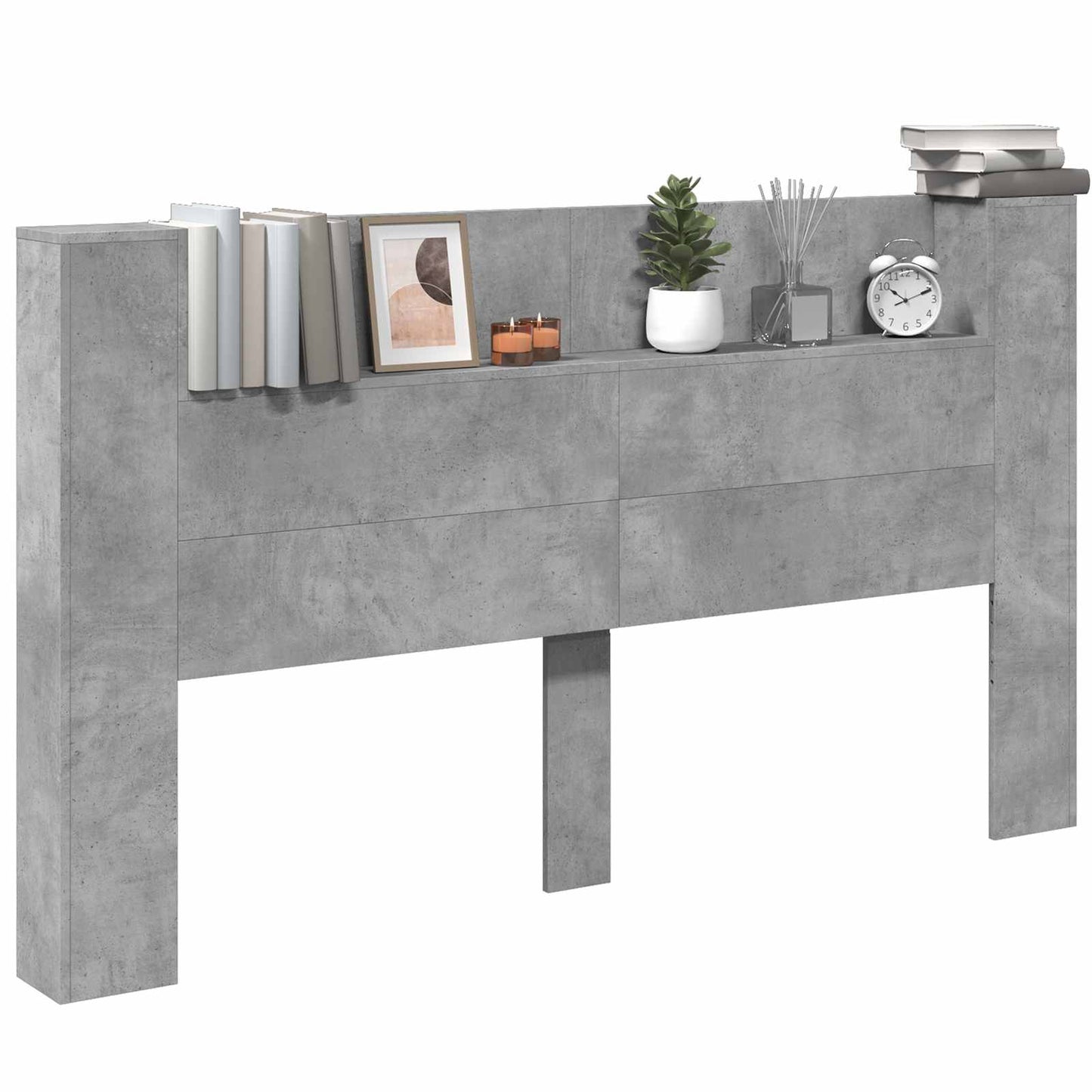 Headboard Concrete Grey 180 x 16.5 x 103.5 cm Engineered Wood