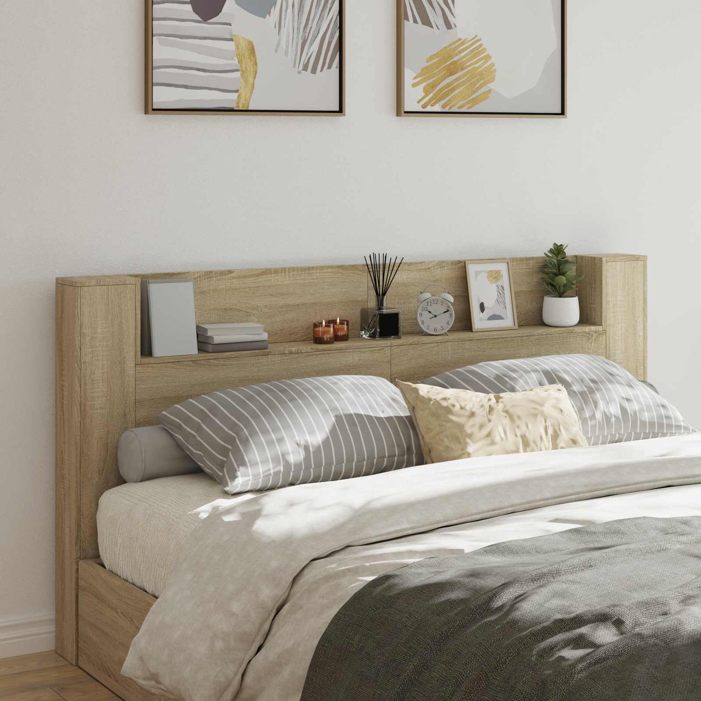 Headboard Sonoma Oak Engineered Wood