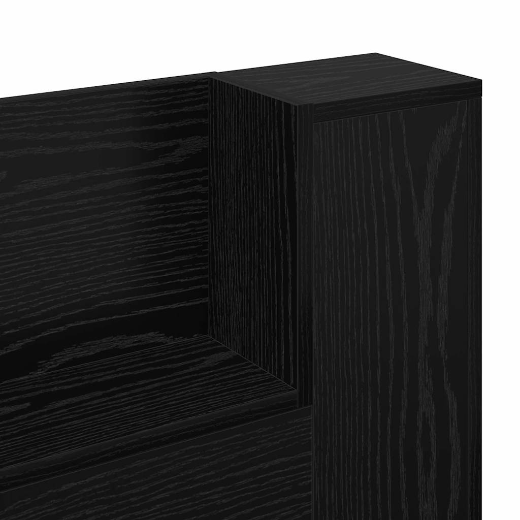 Headboard Black Oak 200 x 15 x 103.5 cm Engineered Wood