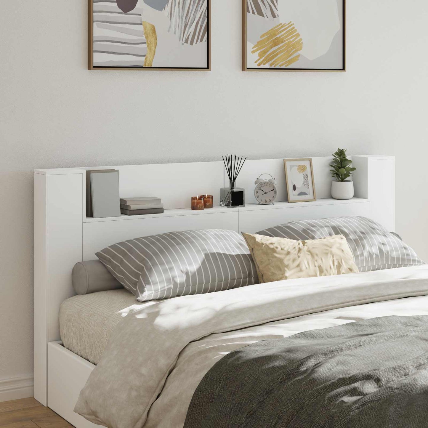 Headboard White Engineered Wood