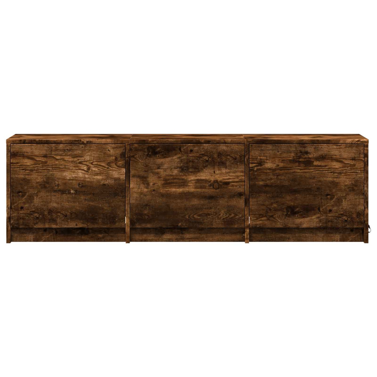 TV Cabinet with LED Smoked Oak 140 x 34 x 40 cm Engineered Wood
