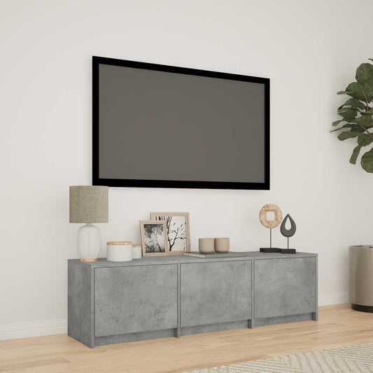 TV Cabinet with LED with LED Concrete Grey 140 x 34 x 40 cm