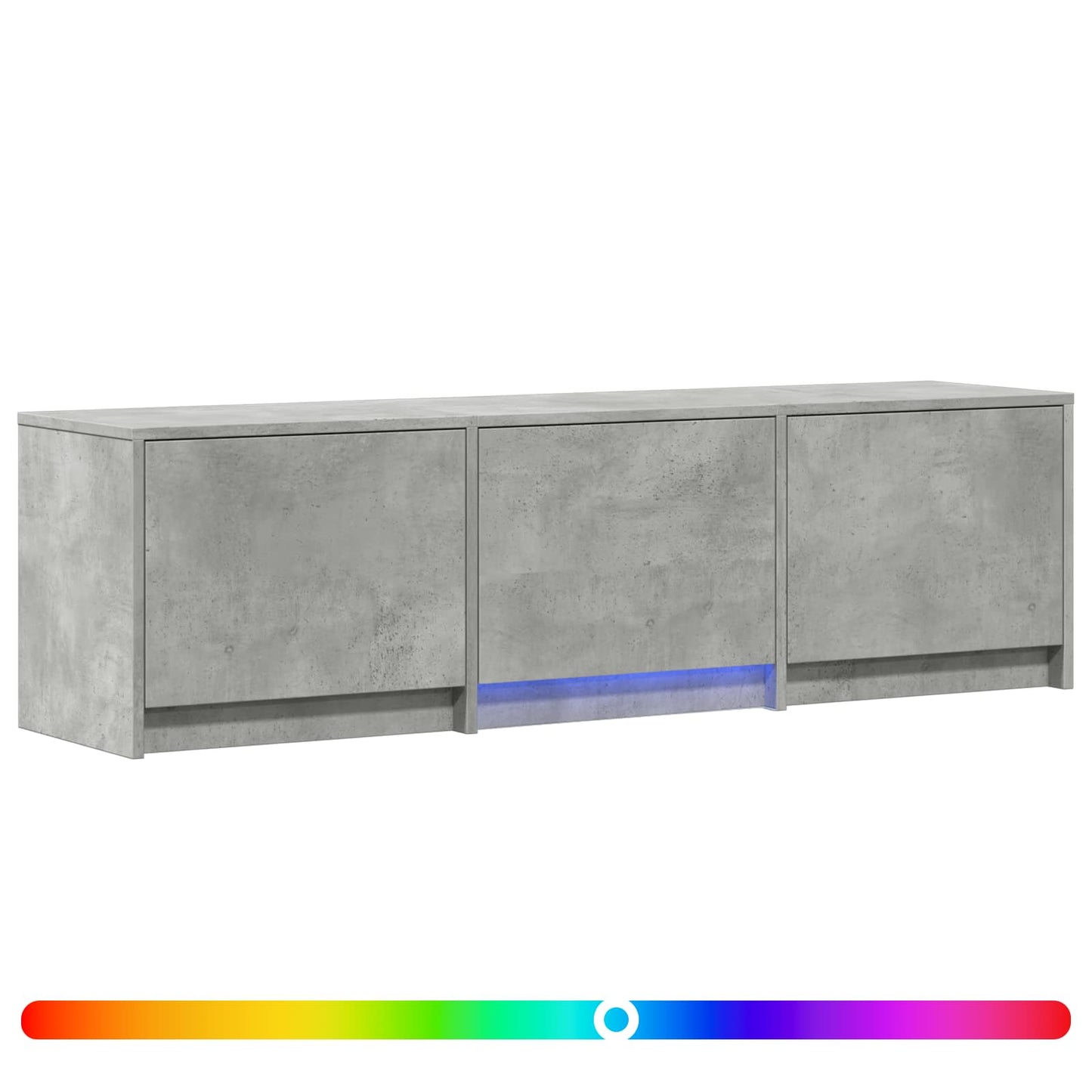 TV Cabinet with LED with LED Concrete Grey 140 x 34 x 40 cm