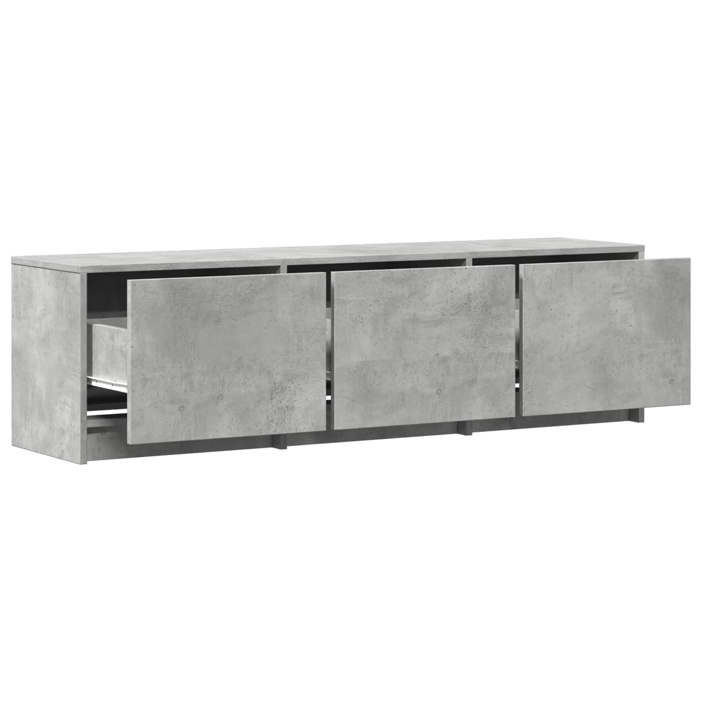 TV Cabinet with LED with LED Concrete Grey 140 x 34 x 40 cm