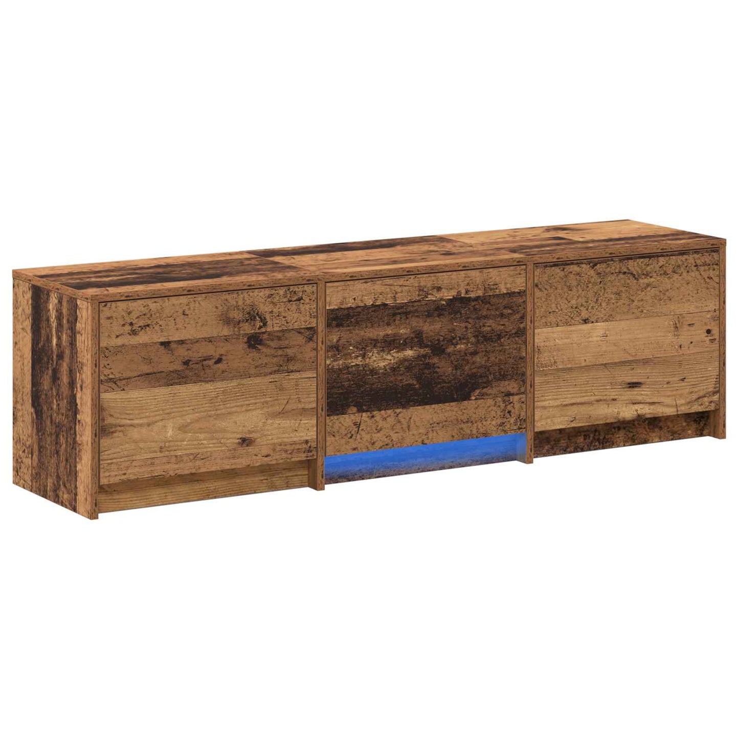 TV Cabinet with LED Old Wood 140 x 34 x 40 cm Engineered Wood