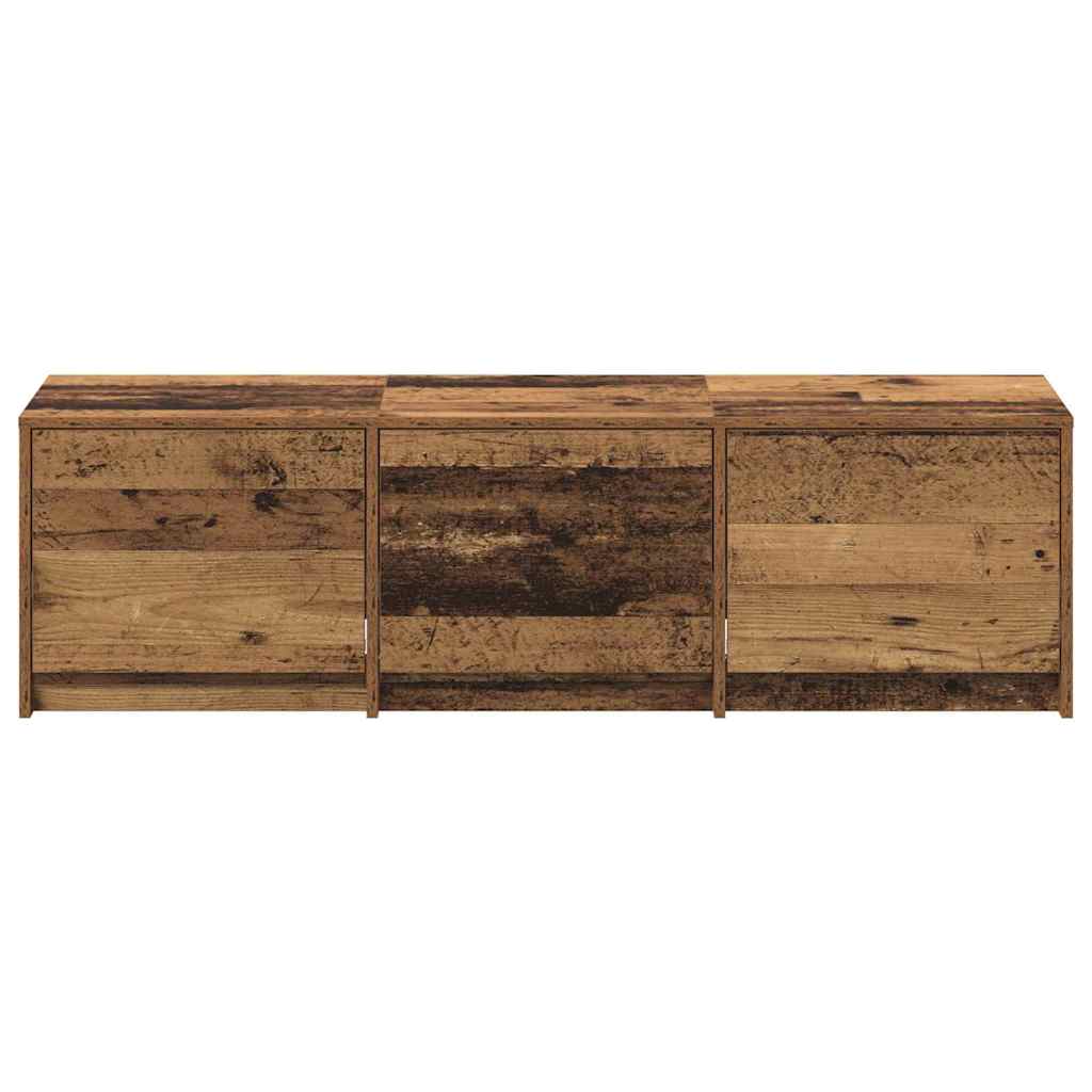 TV Cabinet with LED Old Wood 140 x 34 x 40 cm Engineered Wood