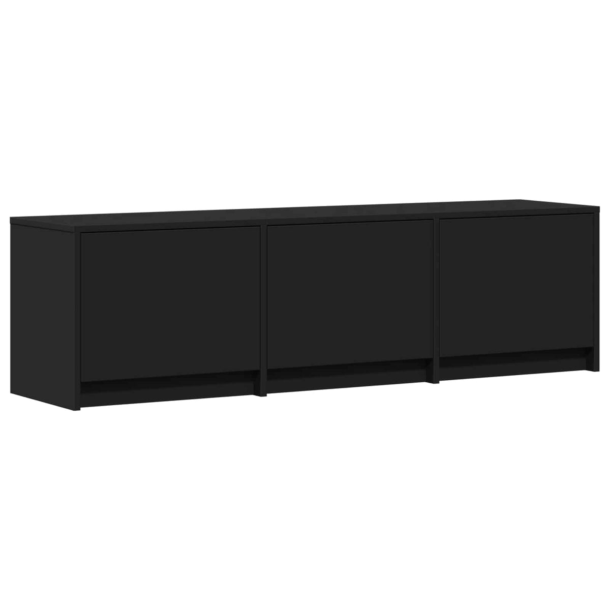 TV Cabinet with LED 140 x 34 x 40 cm Black Engineered Wood