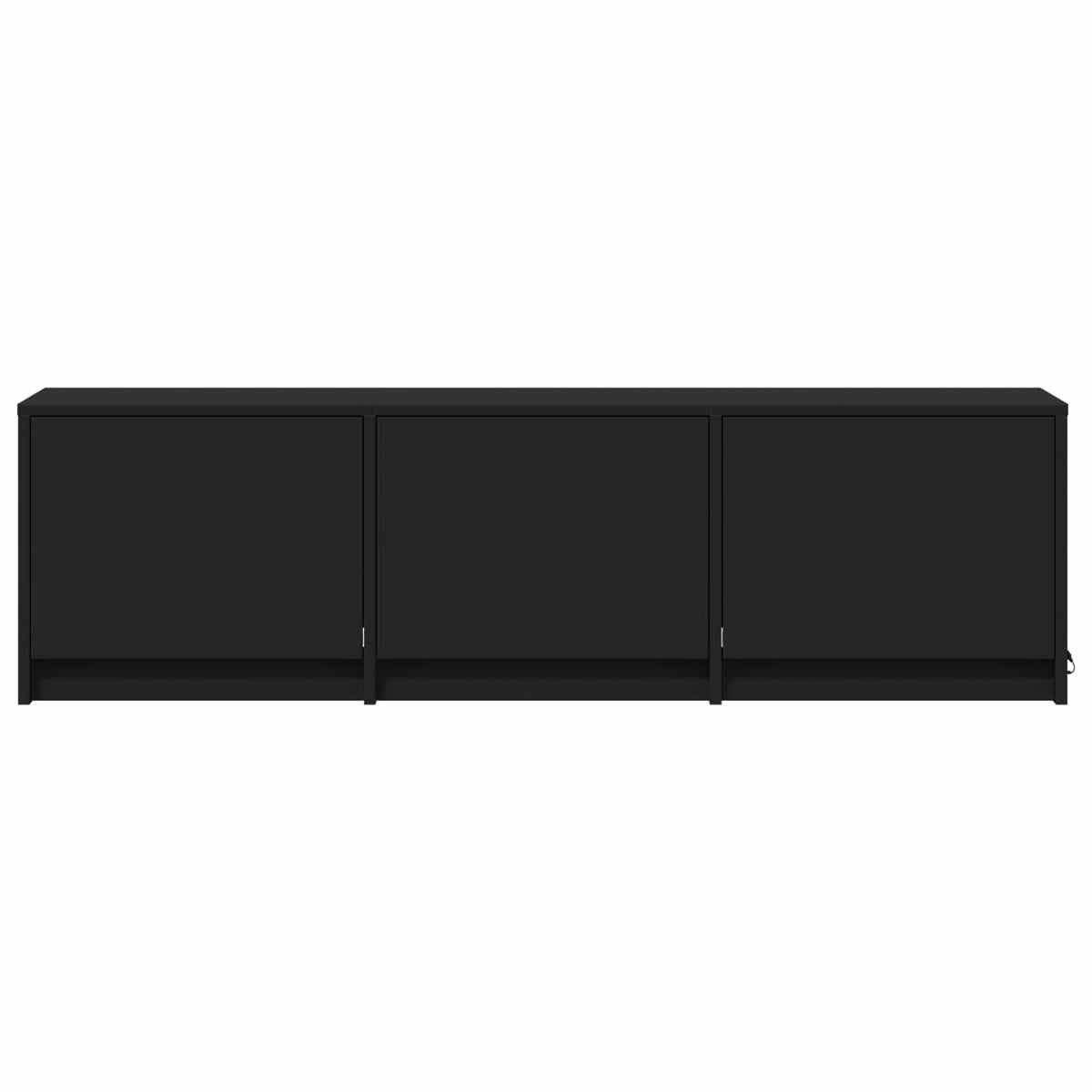 TV Cabinet with LED 140 x 34 x 40 cm Black Engineered Wood