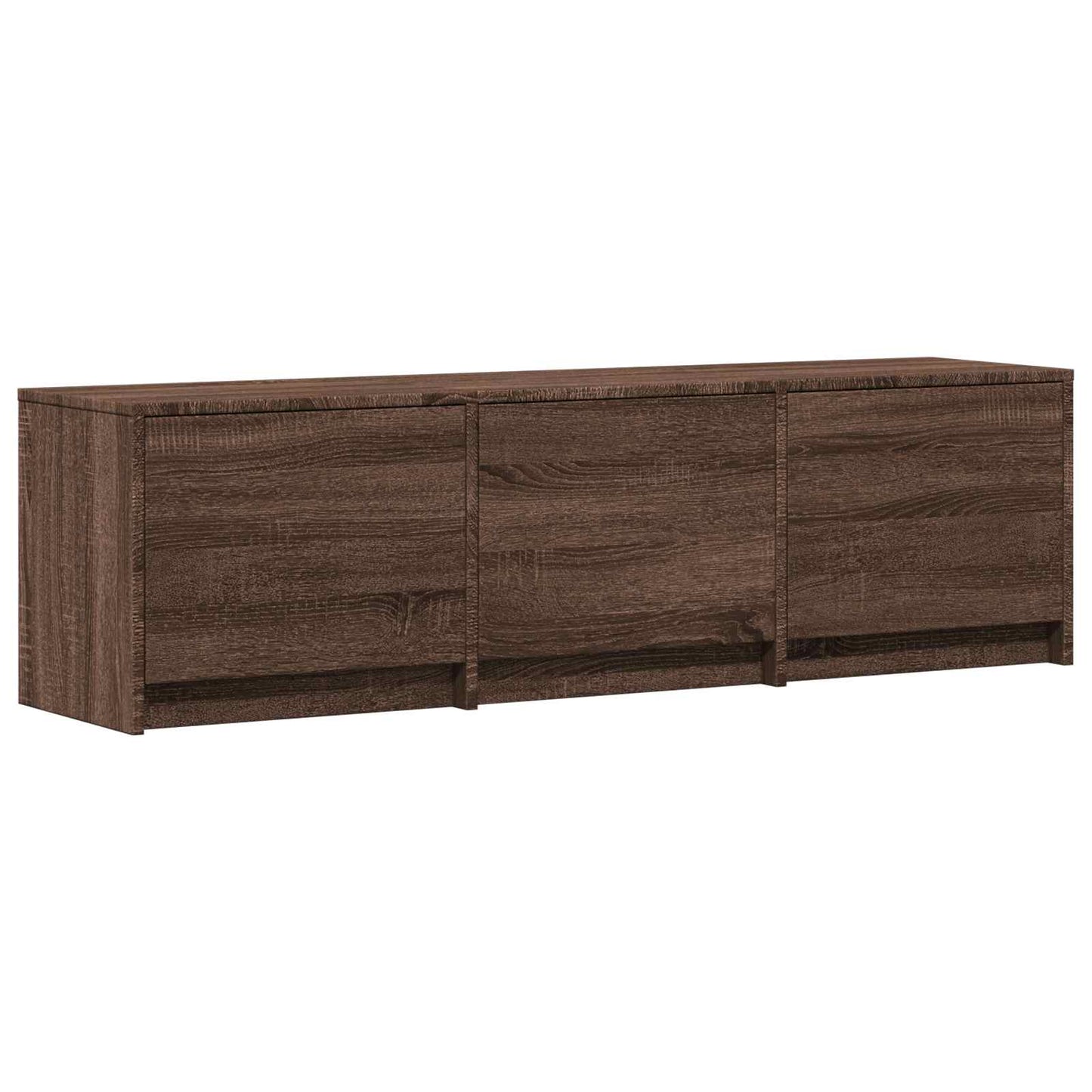 TV Cabinet with LED Brown Oak 140 x 34 x 40 cm Engineered Wood