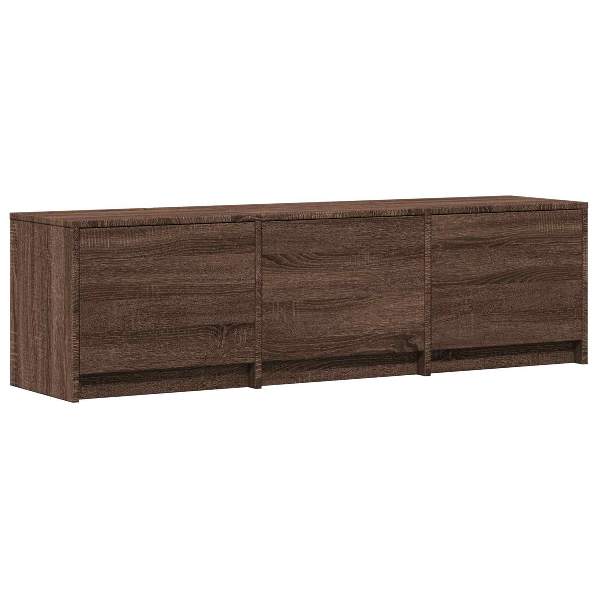 TV Cabinet with LED 140 x 34 x 40 cm Brown Oak Engineered Wood
