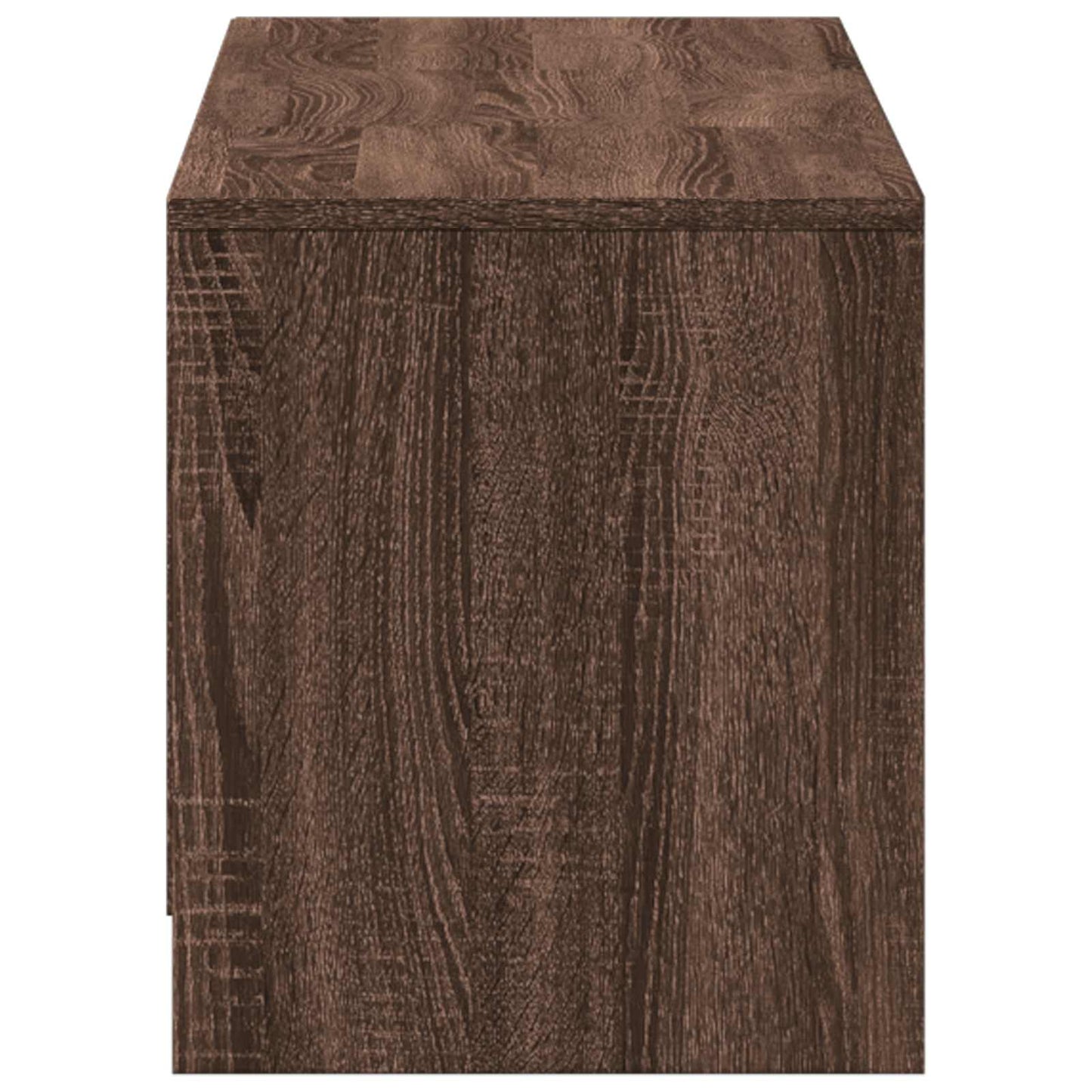 TV Cabinet with LED Brown Oak 140 x 34 x 40 cm Engineered Wood