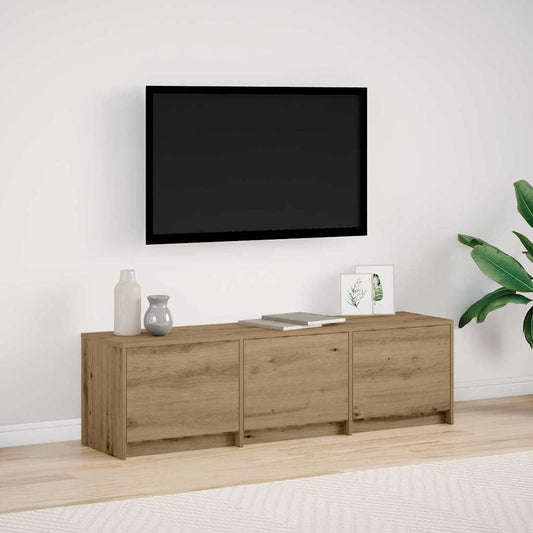 TV Cabinet with LED with Drawer Artisian Oak 140 x 34 x 40 cm