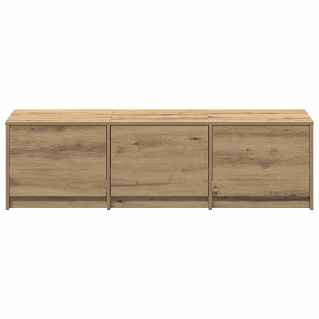 TV Cabinet with LED with Drawer Artisian Oak 140 x 34 x 40 cm