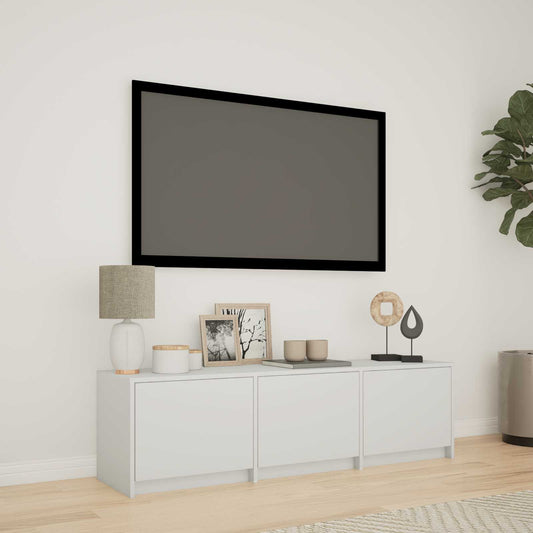 TV Cabinet with LED White 140 x 34 x 40 cm Engineered Wood