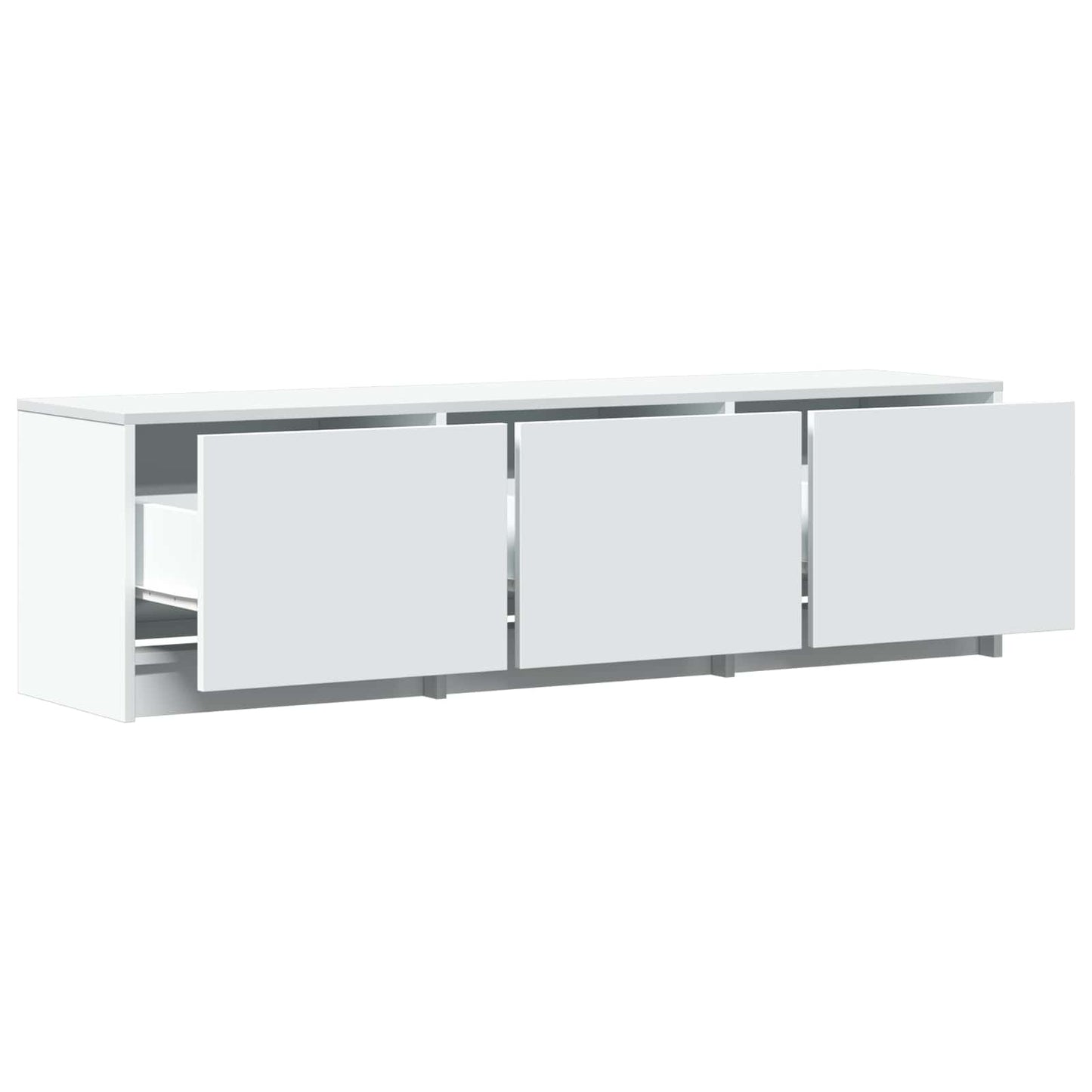 TV Cabinet with LED White 140 x 34 x 40 cm Engineered Wood