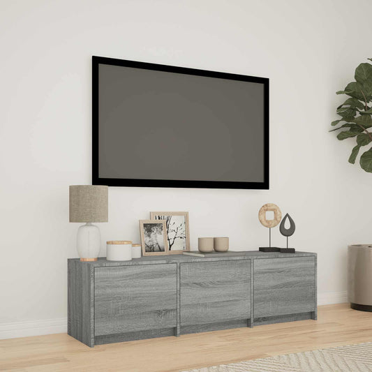 TV Cabinet with LED with LED Grey Sonoma 140 x 34 x 40 cm