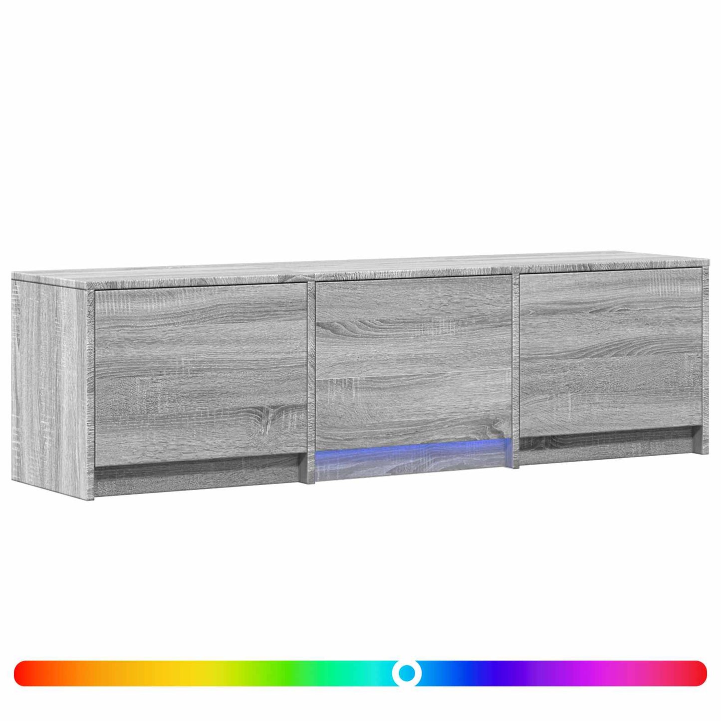 TV Cabinet with LED with LED Grey Sonoma 140 x 34 x 40 cm
