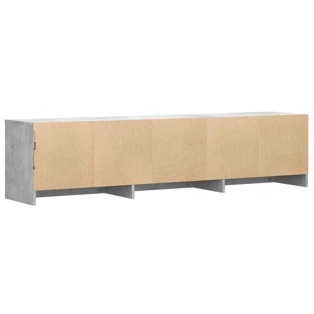 TV Cabinet with LED 165x34x40 cm Concrete Grey Engineered Wood