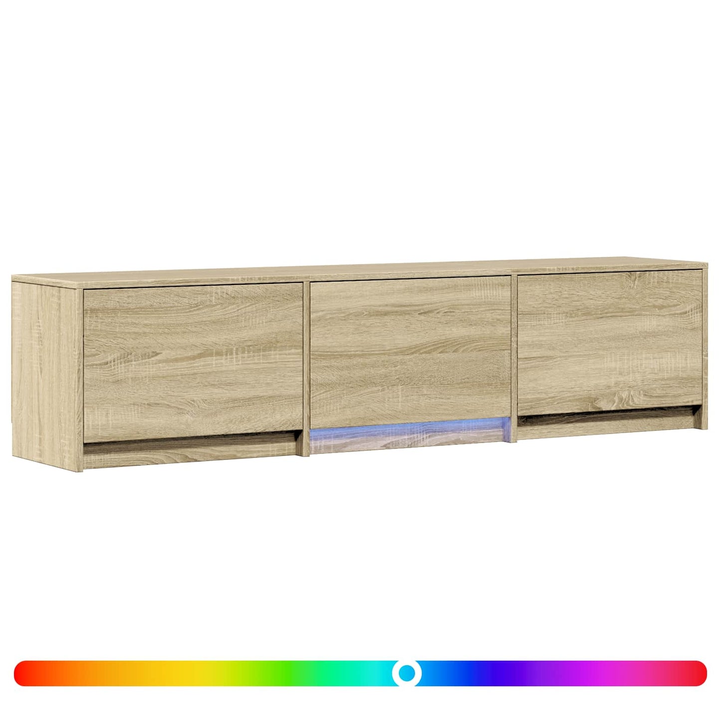 TV Cabinet with LED Sonoma Oak 165 x 34 x 40 cm Engineered Wood