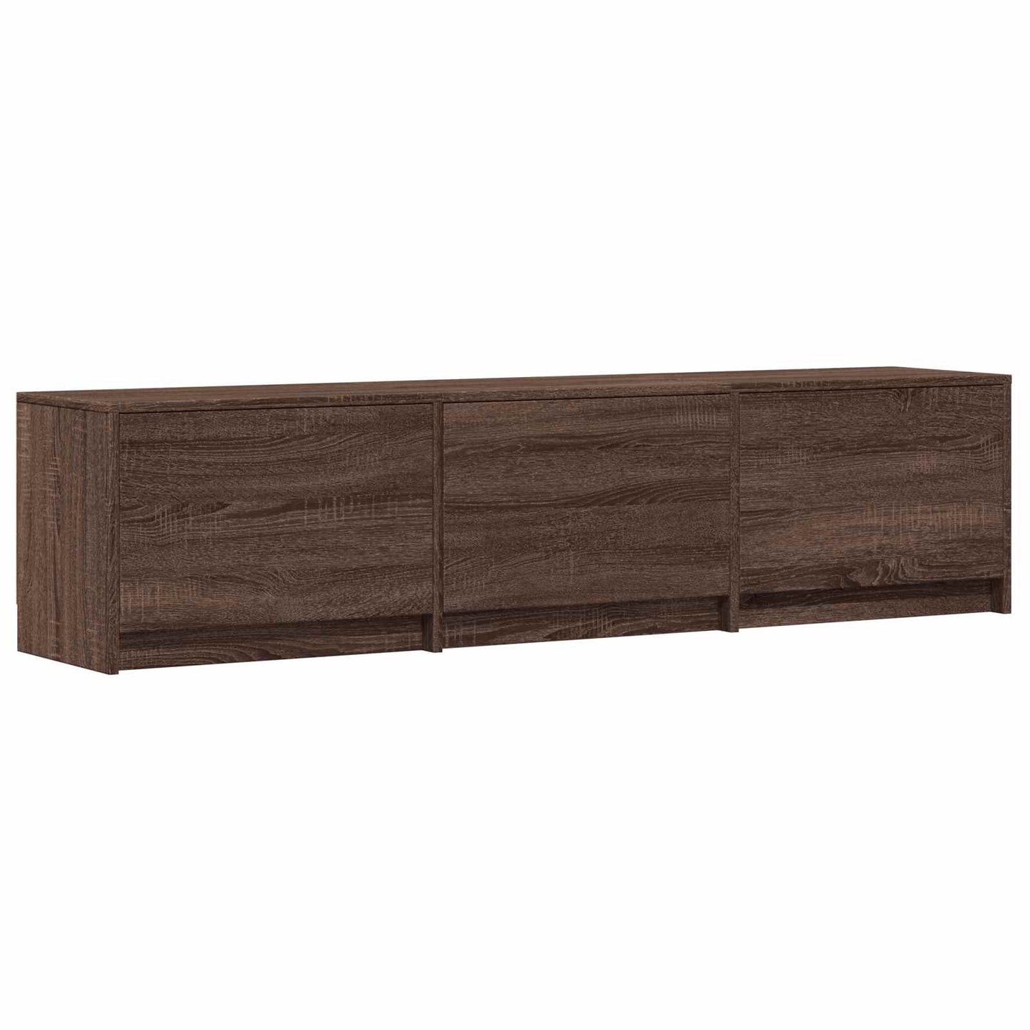 TV Cabinet with LED Brown Oak 165 x 34 x 40 cm Engineered Wood