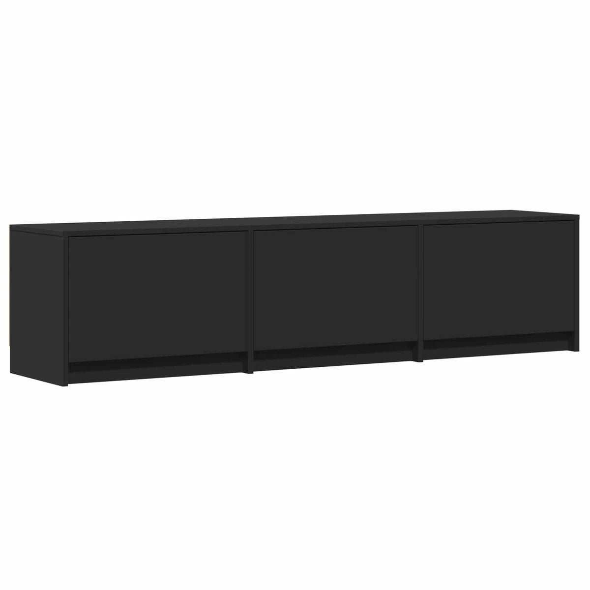 TV Cabinet with LED 165 x 34 x 40 cm Black Engineered Wood
