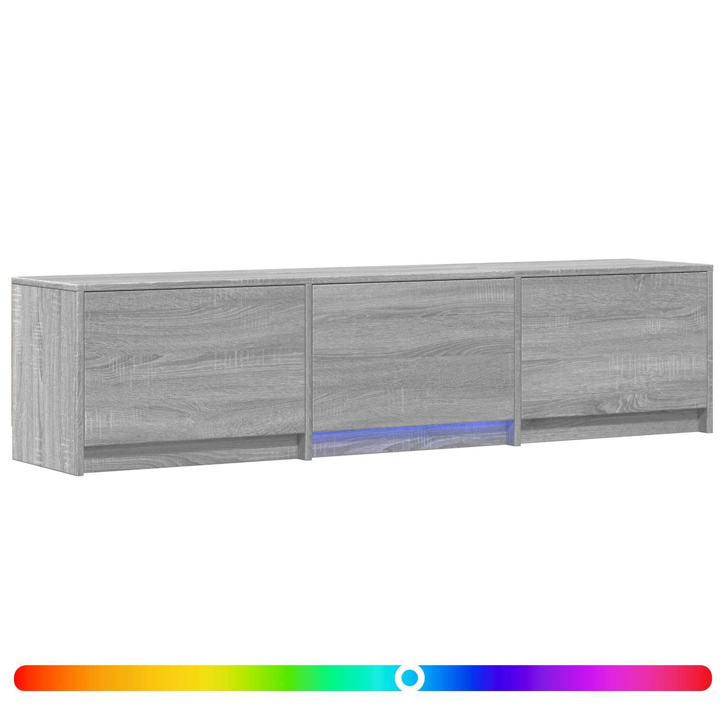 TV Cabinet with LED with LED Grey Sonoma 165 x 34 x 40 cm